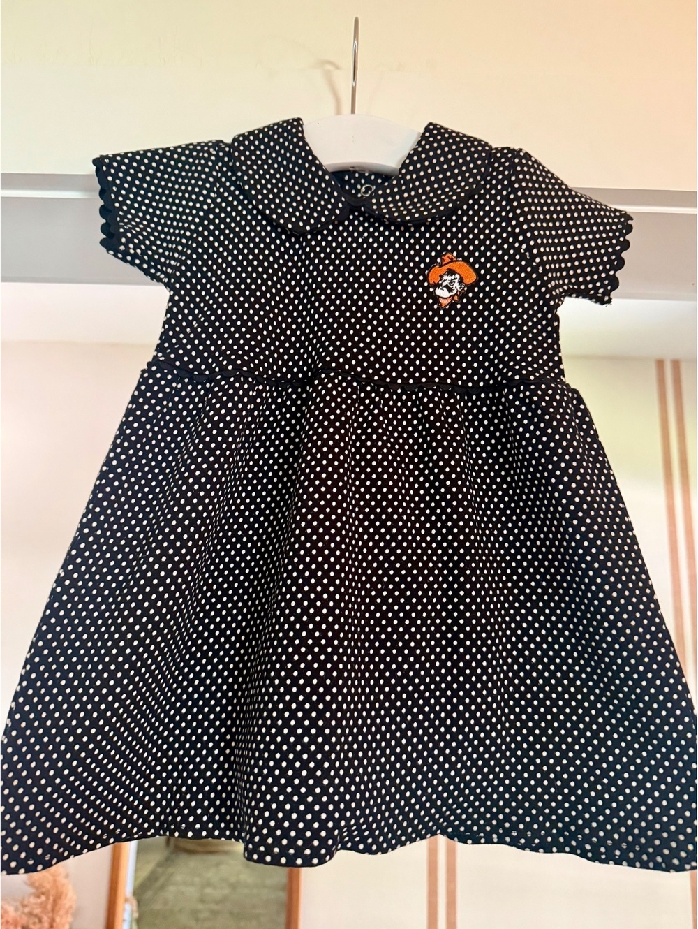 Oklahoma State Cowboys Peter Pan Dress Sz 18 Months New
